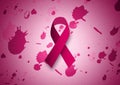 Pink ribbon background design for cancer awareness Royalty Free Stock Photo