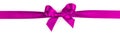 Pink ribbon bow isolated on white Royalty Free Stock Photo