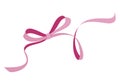 Pink ribbon bow.