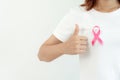 pink ribbon breast cancer awareness. Female health check consciousness. international Women Day and World Cancer Day. sign cancer