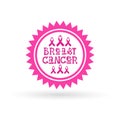 Pink Ribbon Breast Cancer Awareness Icon Isolated Royalty Free Stock Photo