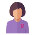 Pink ribbon of breast cancer, Cause of woman, female disease