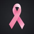 Pink Ribbon. Breast cancer sign. Vector Illustration Royalty Free Stock Photo