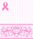 Pink ribbon breast cancer support back Royalty Free Stock Photo