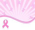 pink ribbon breast cancer support background Royalty Free Stock Photo