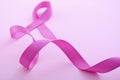 Pink Ribbon Charity for Womens Health Awareness ribbon.