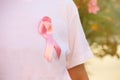 Pink ribbon simbol cancer ilness