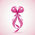 Pink ribbon on white background high resolution and royaltyfree Royalty Free Stock Photo