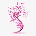 Pink ribbon on white background high resolution and royaltyfree Royalty Free Stock Photo