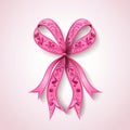 Pink ribbon for women strength and courage Royalty Free Stock Photo