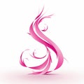 Pink ribbon for women strength and courage Royalty Free Stock Photo