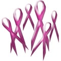 Pink ribbons art