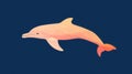 A Pink River Dolphin Low Poly Illustration Royalty Free Stock Photo
