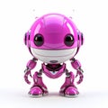 Cute Pink Robot With Shiny Eyes - Eye-catching Frogcore Design
