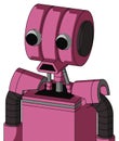 Pink Robot With Multi-Toroid Head And Sad Mouth And Two Eyes Royalty Free Stock Photo