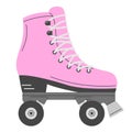 Pink roller skate vector isolated