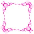 Pink Romantic Frame Lace Border Royalty Free Stock Photo