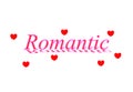 Pink romantic word