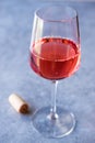 Pink Rose Blush Wine in Glass Royalty Free Stock Photo