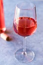 Pink Rose Blush Wine in Glass Royalty Free Stock Photo