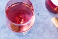 Pink Rose Blush Wine in Glass Royalty Free Stock Photo