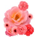 pink rose flower bouquet with clipping path Royalty Free Stock Photo