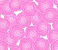 Pink Rose Flower Vector Pattern. Cite Floral Seamless Background. Elegant Tiffany Roses. Holiday, Festive, Wedding Decoration.