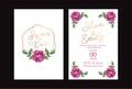 Pink rose flower wedding invitation Royalty Free Stock Photo