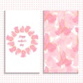 Pink rose. Greeting card and seamless pattern. Happy mother day Royalty Free Stock Photo