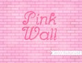 Pink rose grunge brick wall background backdrop