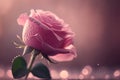pink rose light bokeh on background. Illustration AI Generative Royalty Free Stock Photo