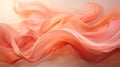 Pink Rose Petals on Silk Wave Background
