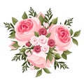 Pink roses bouquet. Royalty Free Stock Photo
