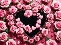 pink roses full of love and affection for women