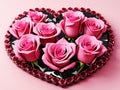 pink roses full of love and affection for women