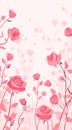 Pink Roses Floral Pattern Background Royalty Free Stock Photo