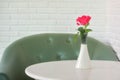 Pink roses on the table, the concept of love and hearts on Valen. Royalty Free Stock Photo