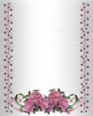 Pink Roses Wedding Border Royalty Free Stock Photo