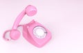 Pink Rotary Phone Royalty Free Stock Photo