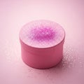 Pink Round Box with Glitter Top Royalty Free Stock Photo