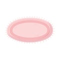 Pink round carpet decoration interior isolated icon design