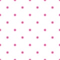 Pink round ring seamless pattern. Polka dot background