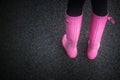 Pink Rubber Boots