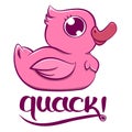 Pink Duck Quack Royalty Free Stock Photo