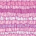 Pink ruffle fabric stripes seamless pattern Royalty Free Stock Photo