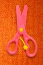 Pink safe children scissors Royalty Free Stock Photo