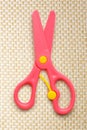 Pink safe children scissors Royalty Free Stock Photo