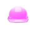 Safety Construction Pink Hard Hat Isolated on a White Background with Transparent PNG Option. Royalty Free Stock Photo