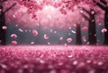 Pink sakura falling petals background Vector illustration stock illustrationFlower Petal Pink Color Backgrounds Royalty Free Stock Photo