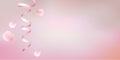 Pink sakura petals falling background